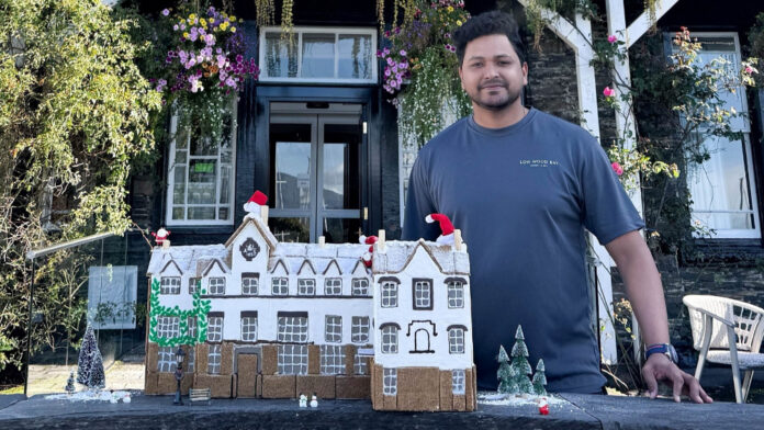 Chef-Jibin-Thomas-with-his-Gingerbread-House-creation-of-Low-Wood-Bay-Resort-Spa-4