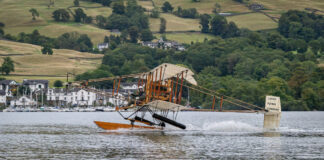 Waterbird seaplane takes off from Windermere spa resort